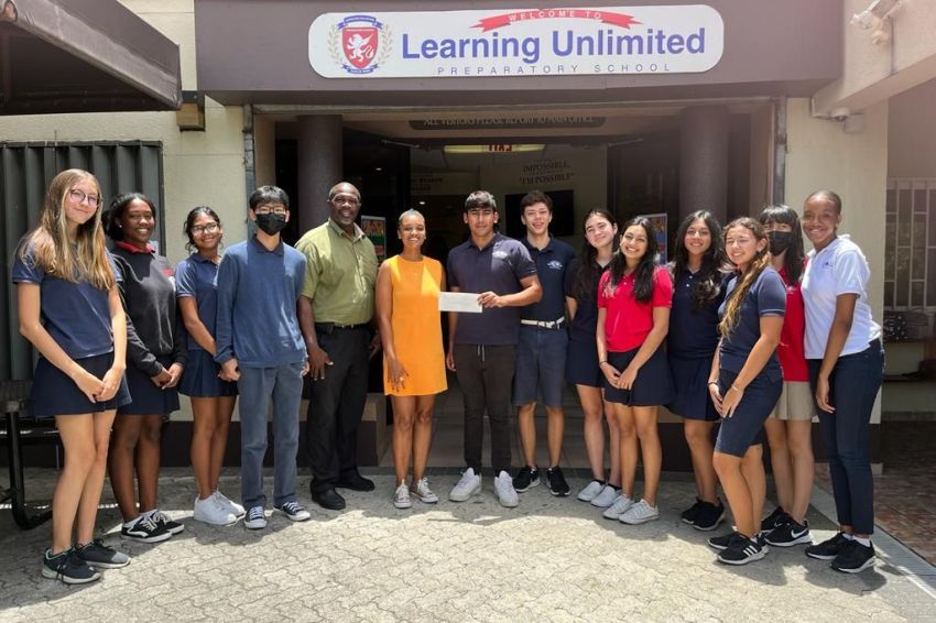 Generous donation from Learning Unlimited students