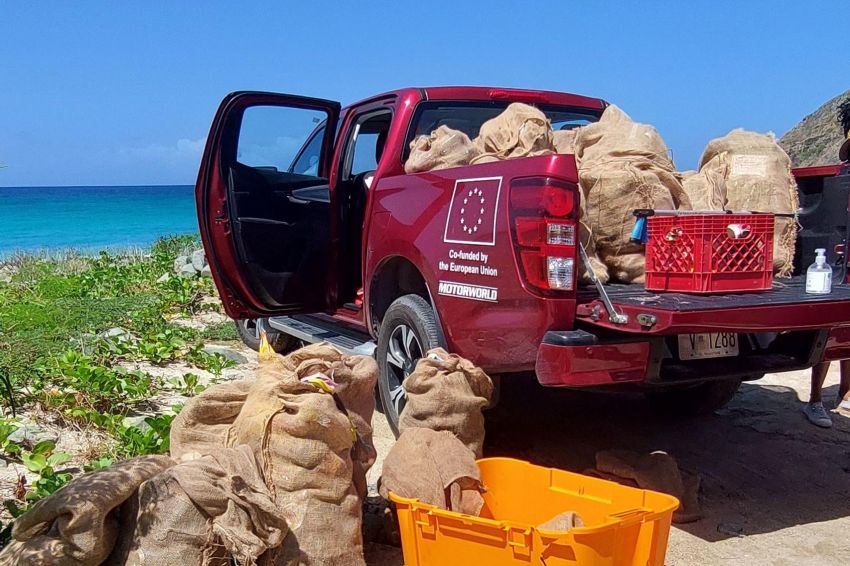 MHF Clients Remove 355 Pounds of Trash from Belair Beach